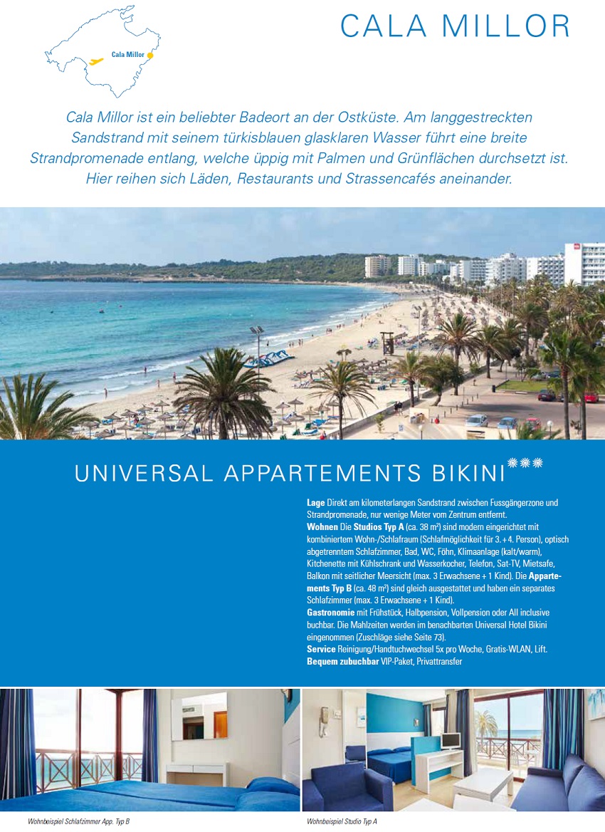 Appartements Bikini in Cala Millor, Infos zu Ort & Strand mit Bildern